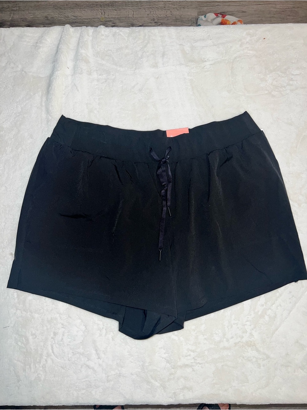 Lane Bryant LIVI Active Black Women's Pull-On Shorts with Drawstring Wicking